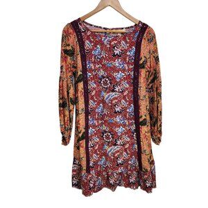Matilda Jane Boho Floral Lovely Menagerie‎ Print Dress Size XS Multicolor